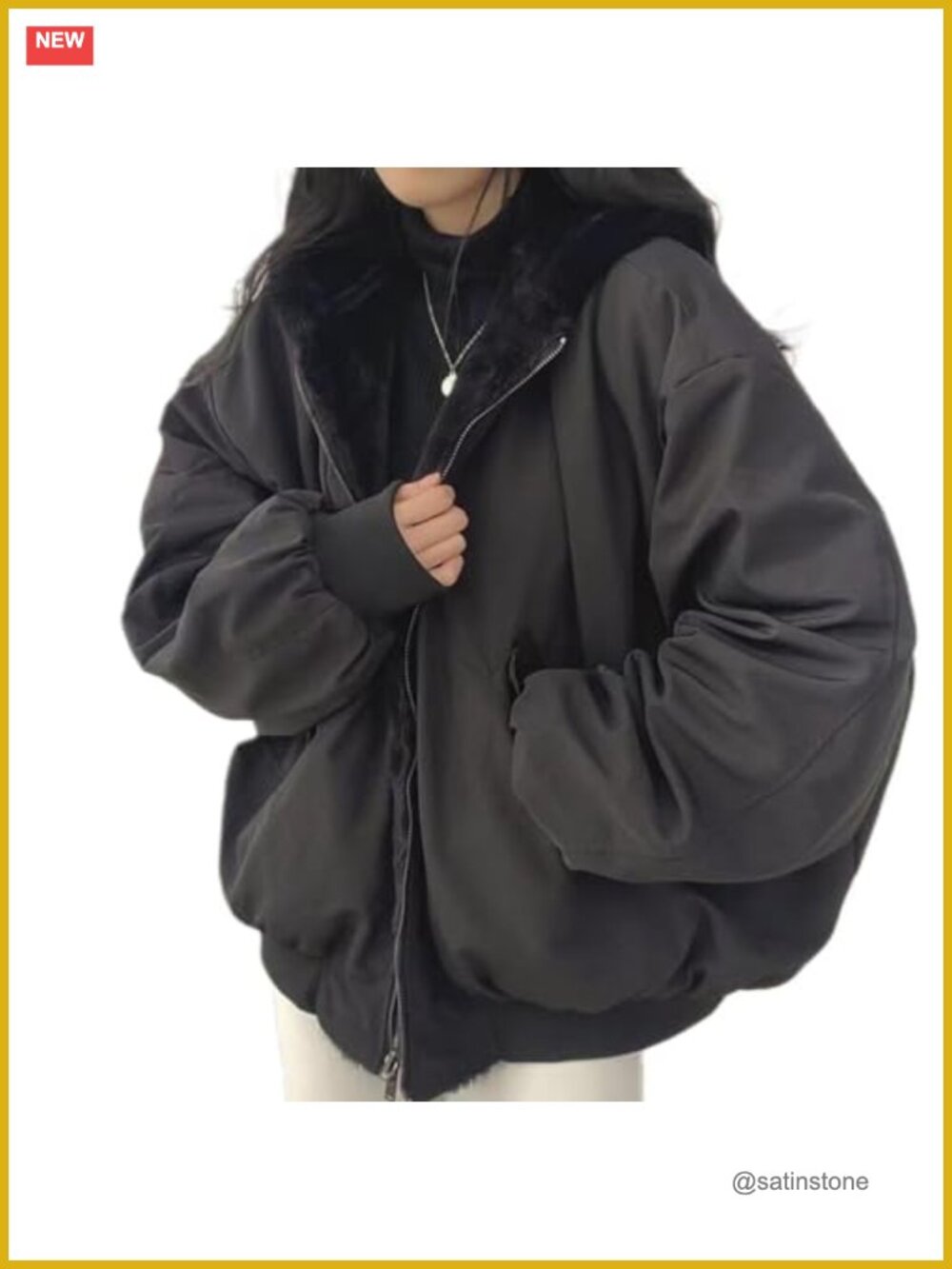 Reversible Sherpa Fleece Zip Up Hoodie Winter Coat for Women